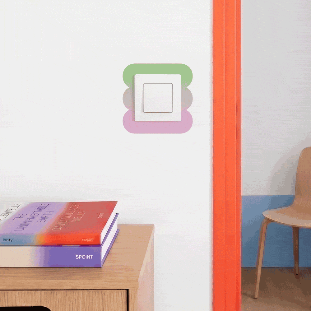 Décoration pour prises et interrupteurs en dégradé