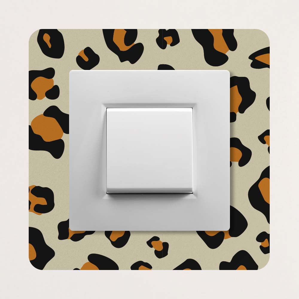 Décoration pour prises et interrupteurs Leopard