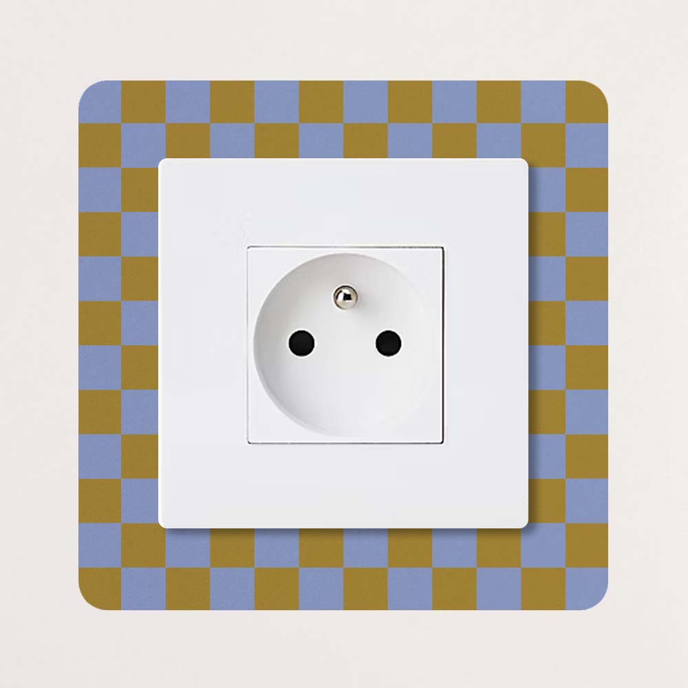 Décoration pour prises et interrupteurs Damier