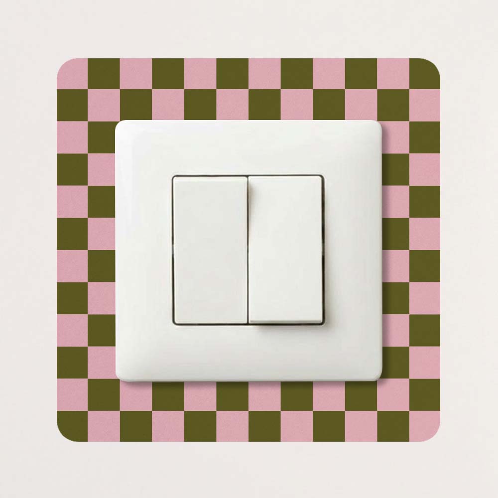 Décoration pour prises et interrupteurs Damier