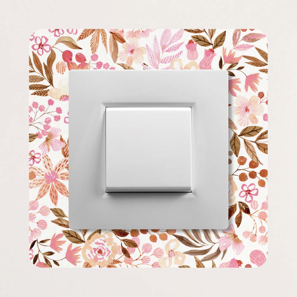 Décoration pour prises et interrupteurs Fleurs