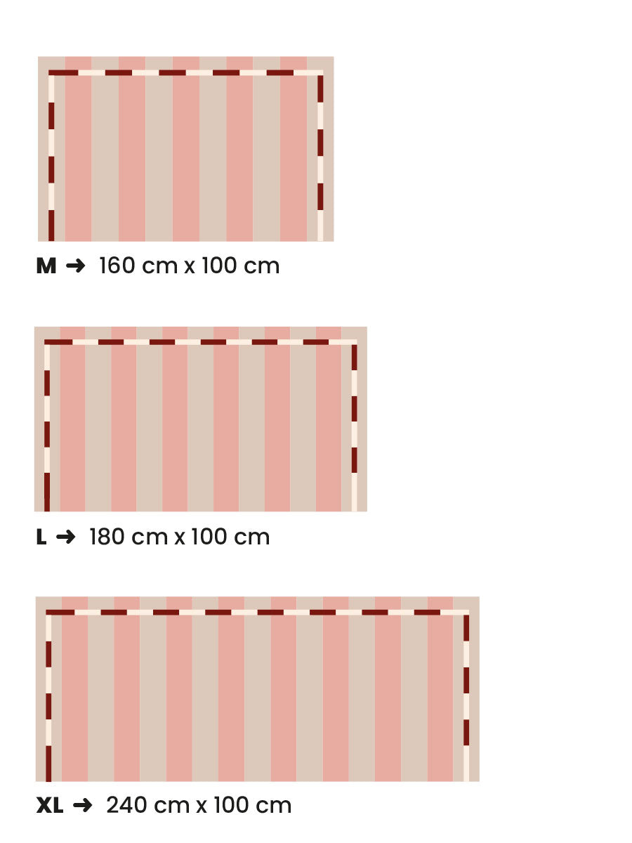 Tête de lit Rayures Beige et rose