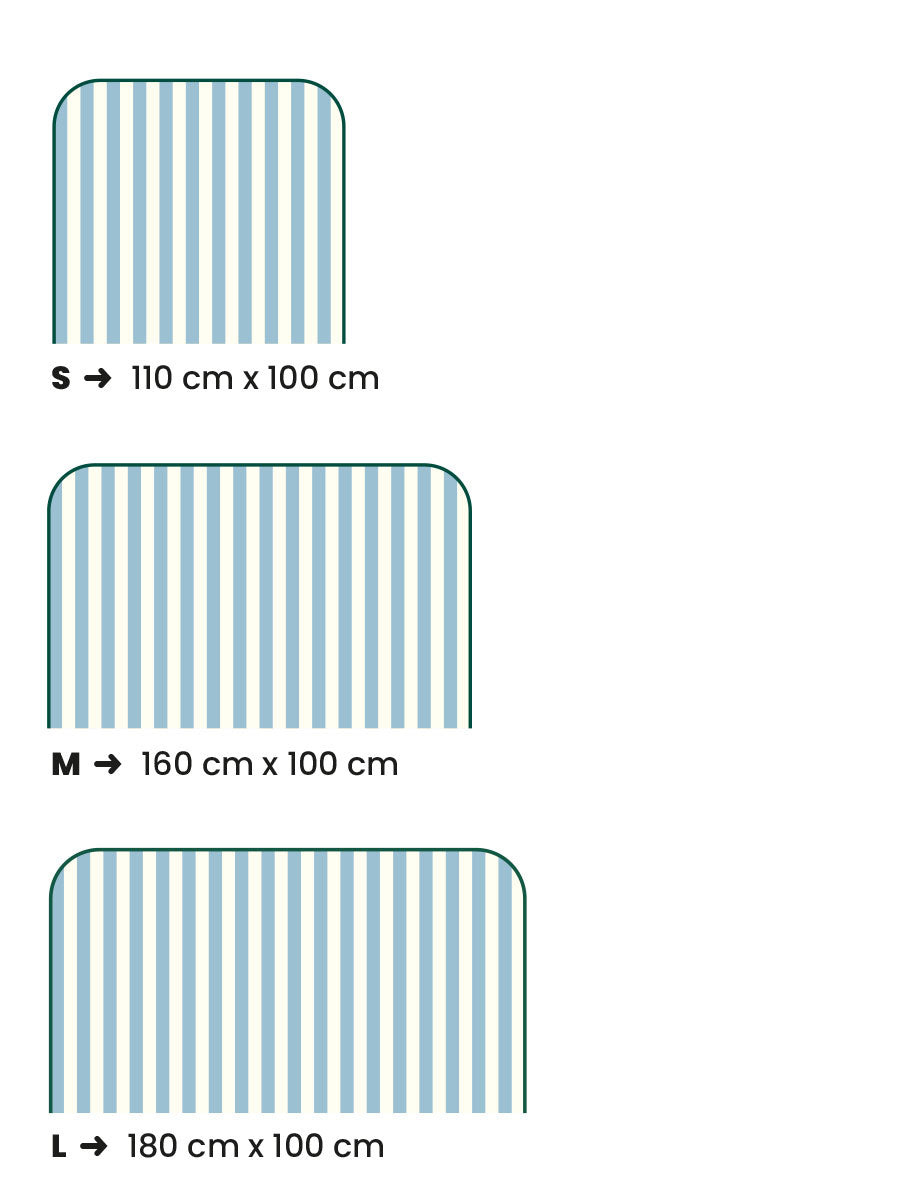 Tête de lit Rayures Bleu fumé