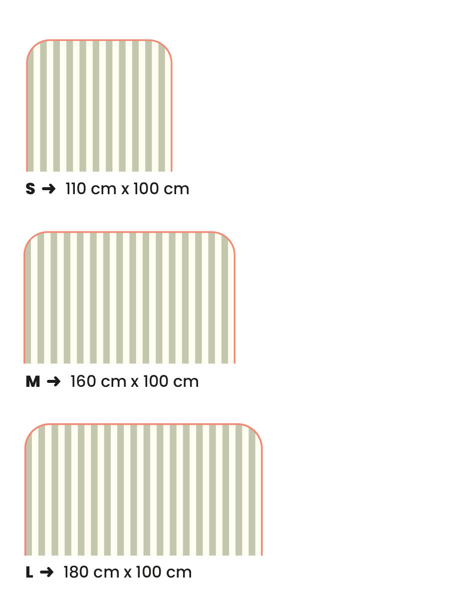 Tête de lit Rayures Vert matcha