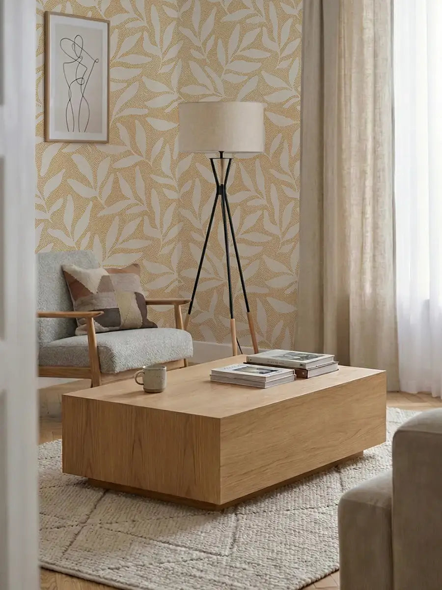 Papier peint feuilles Neora sur mesure