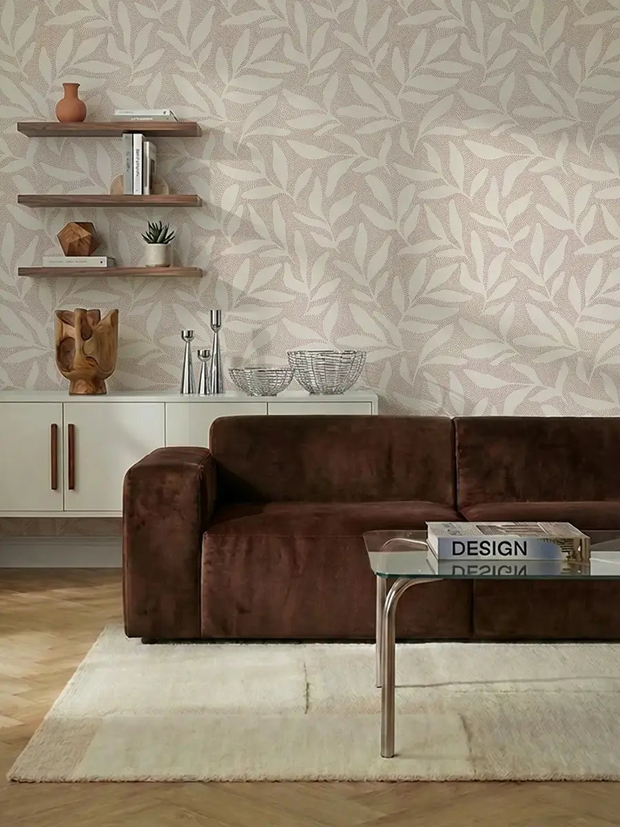 Papier peint feuilles Neora sur mesure