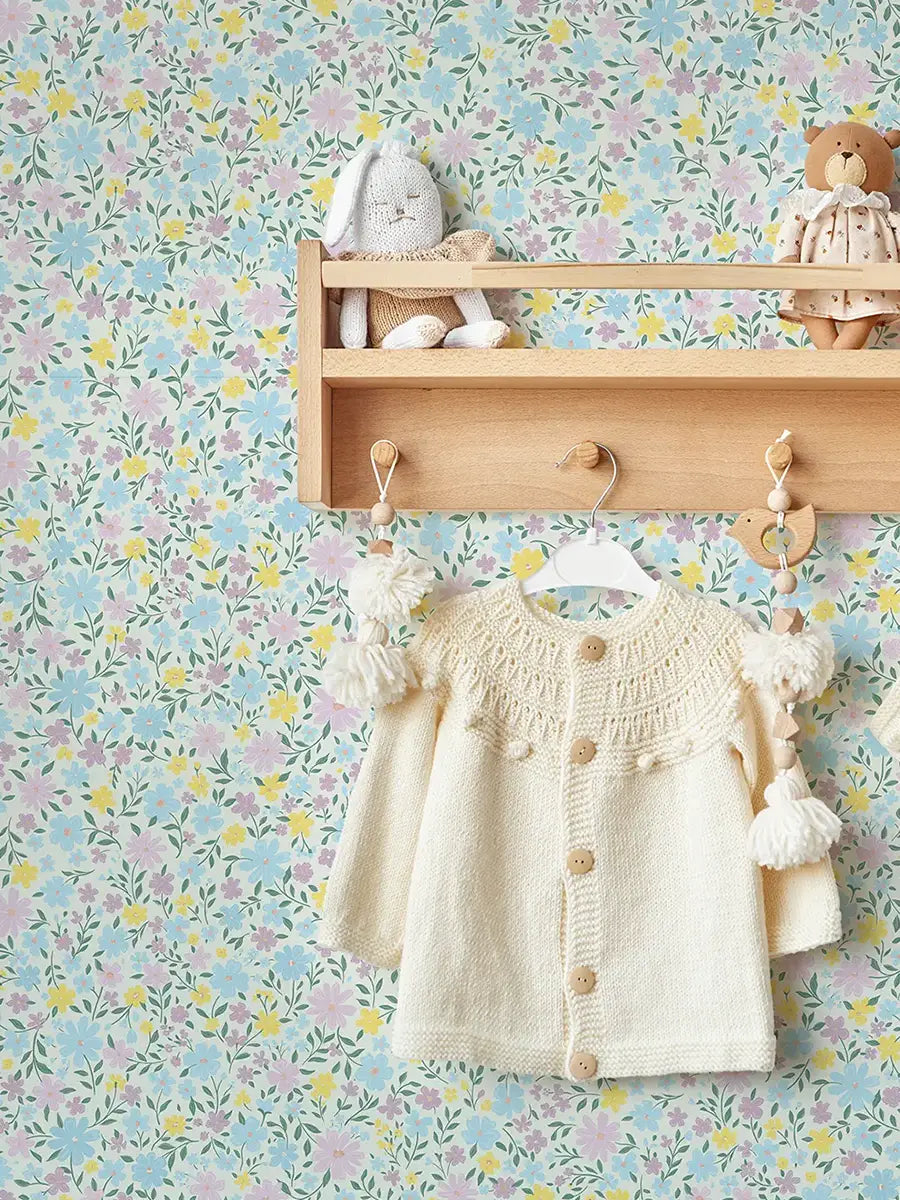 Papier peint fleuri Silena sur mesure