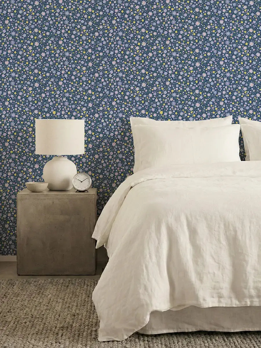 Papier peint fleuri Silena sur mesure