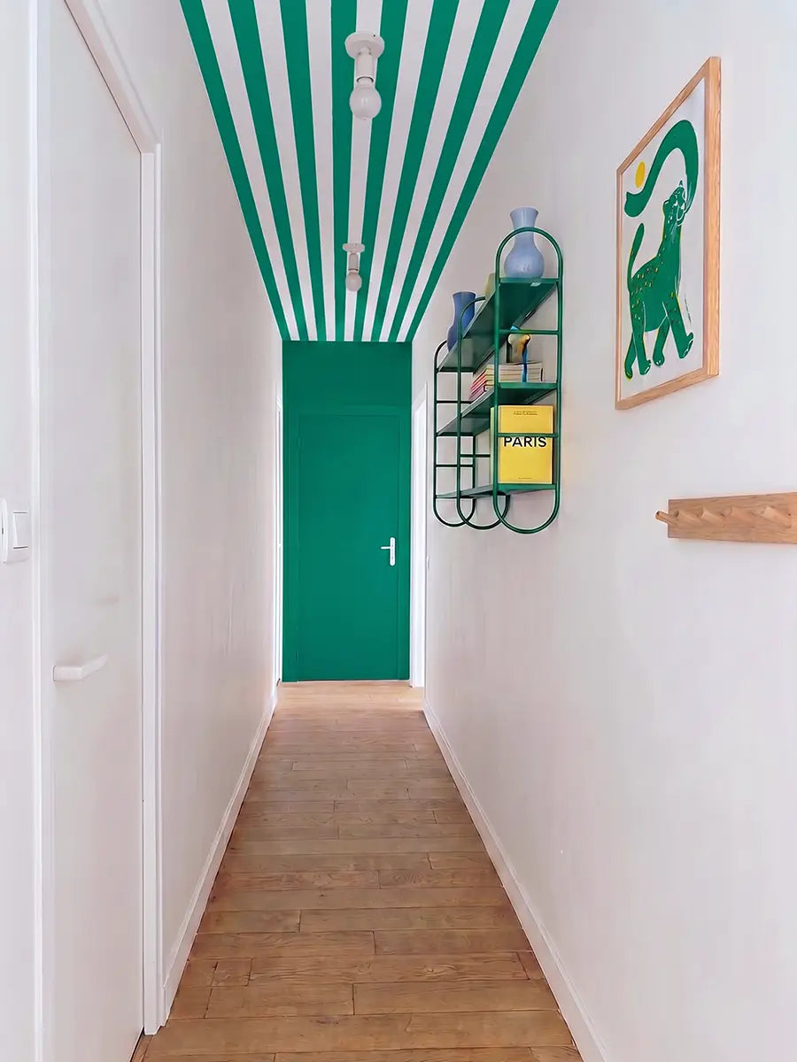 Papier peint Rayures Vert Crush