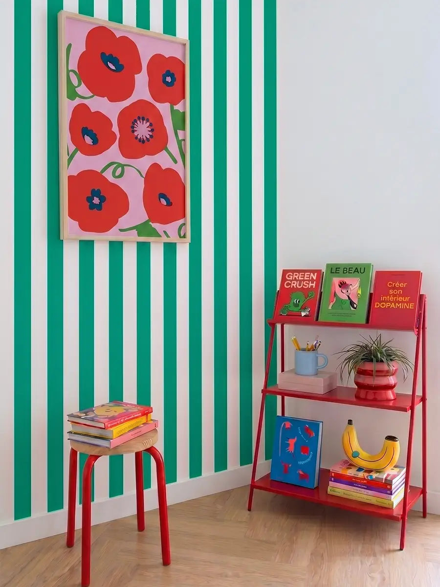 Papier peint Rayures Vert Crush