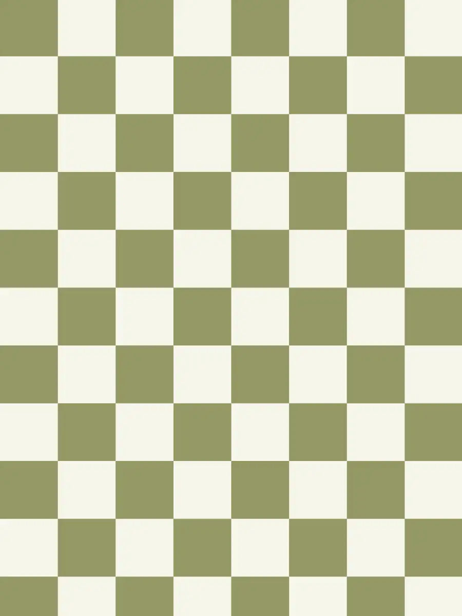 Papier peint Damier Vert Olive
