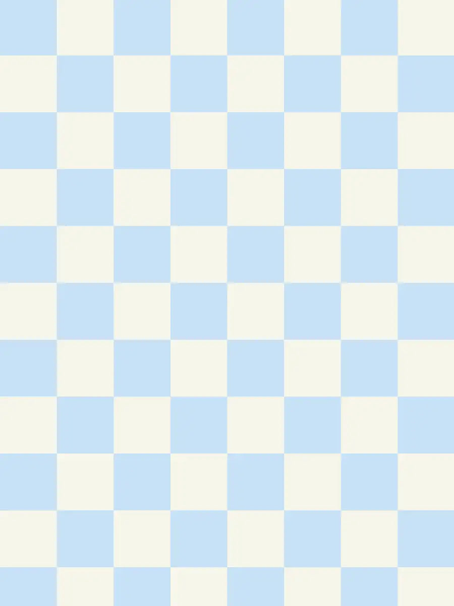 Papier peint Damier Bleu