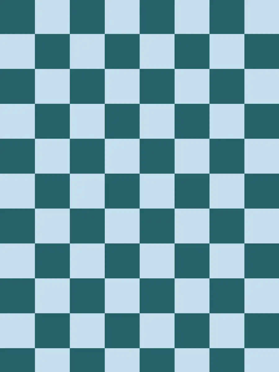 Papier peint Damier Vert/Bleu