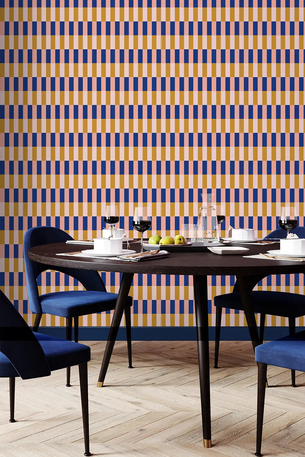 Papier peint Modernista Outremer