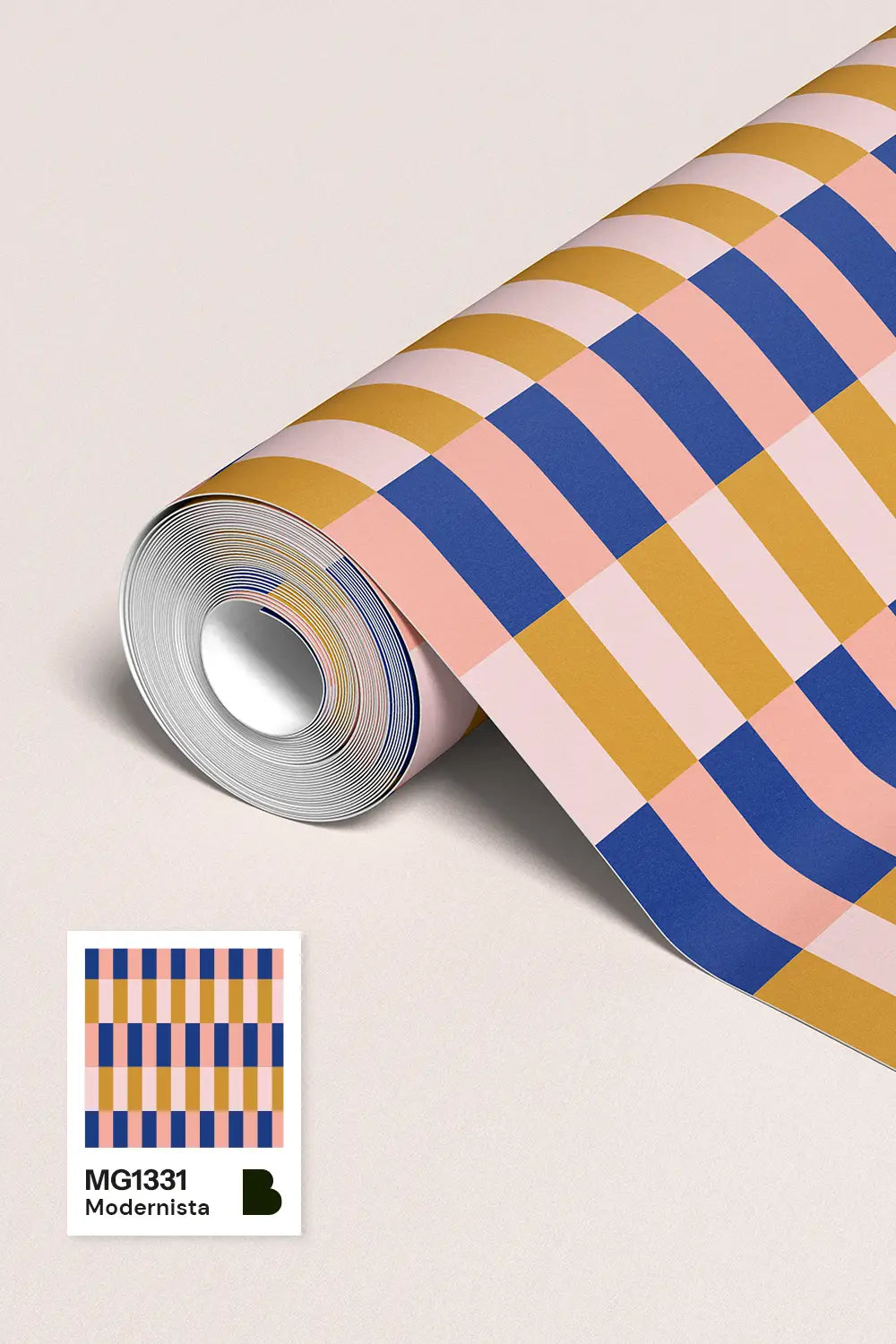 Papier peint Modernista Outremer