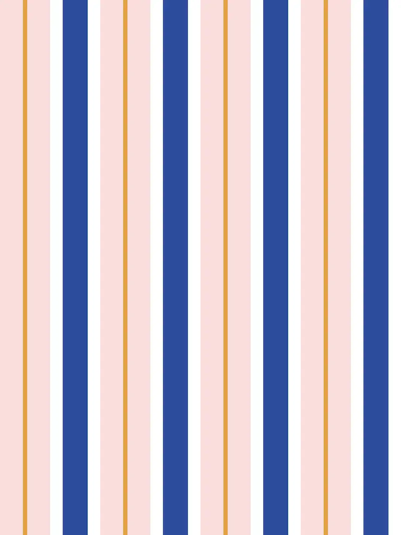 Papier peint rayures Gelato Bleu et Rose