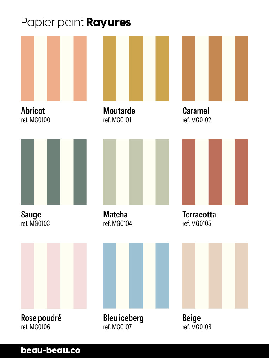 Papier peint Rayures sur mesure