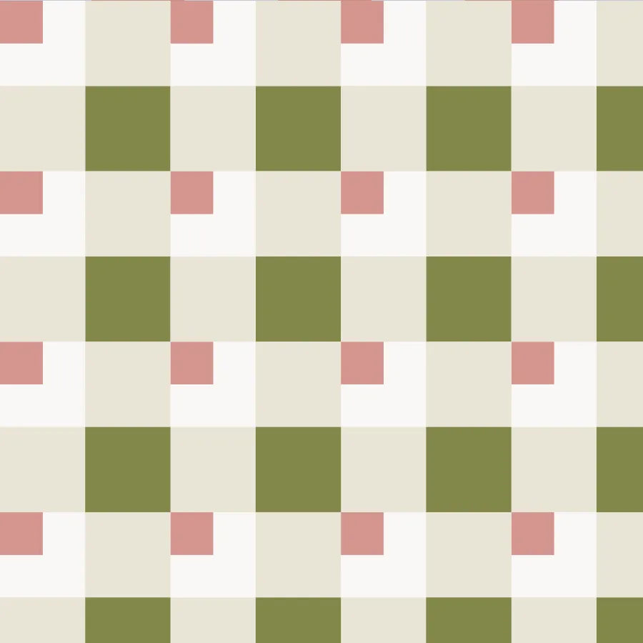 Tête de lit Damier Vert Olive