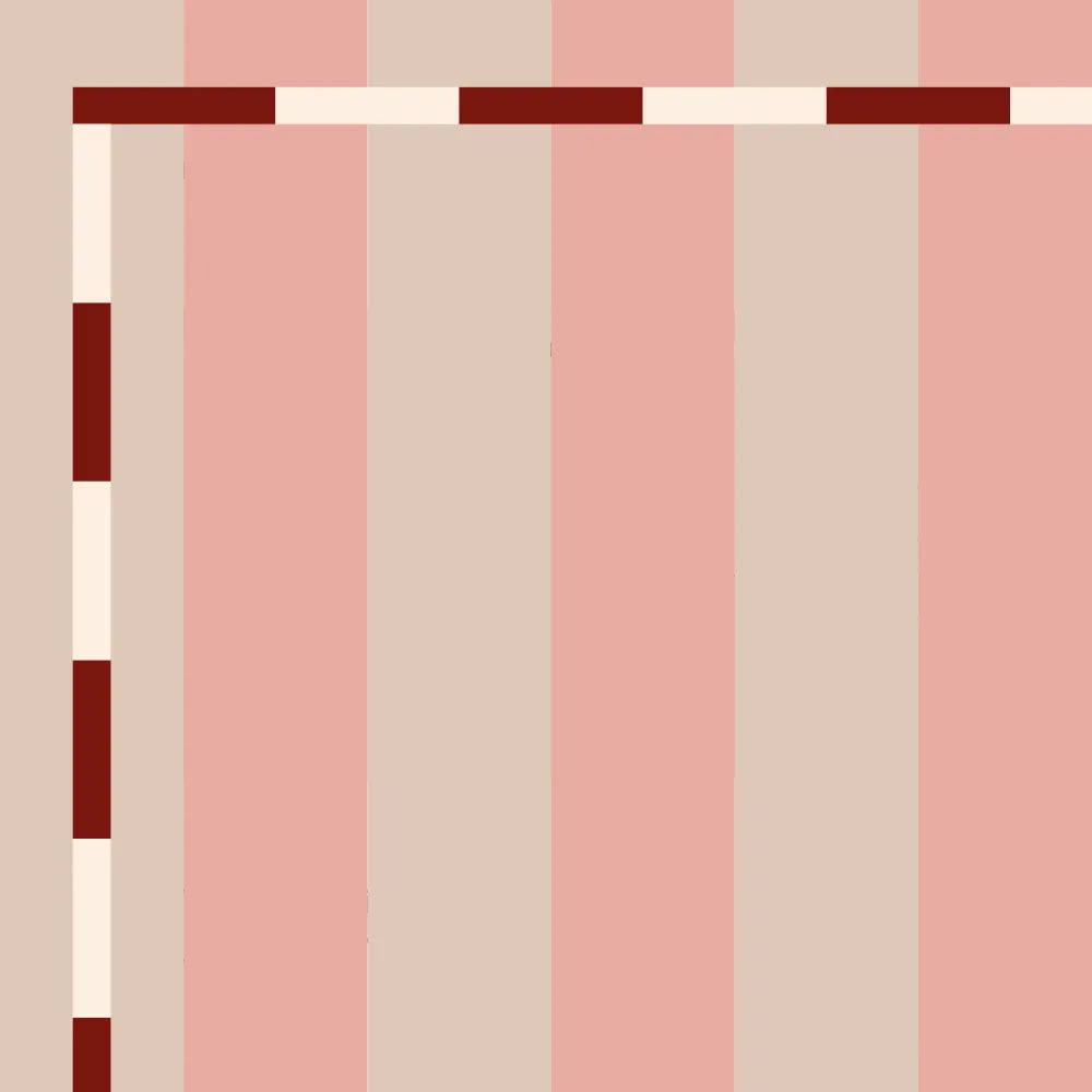 Tête de lit Rayures Beige et rose