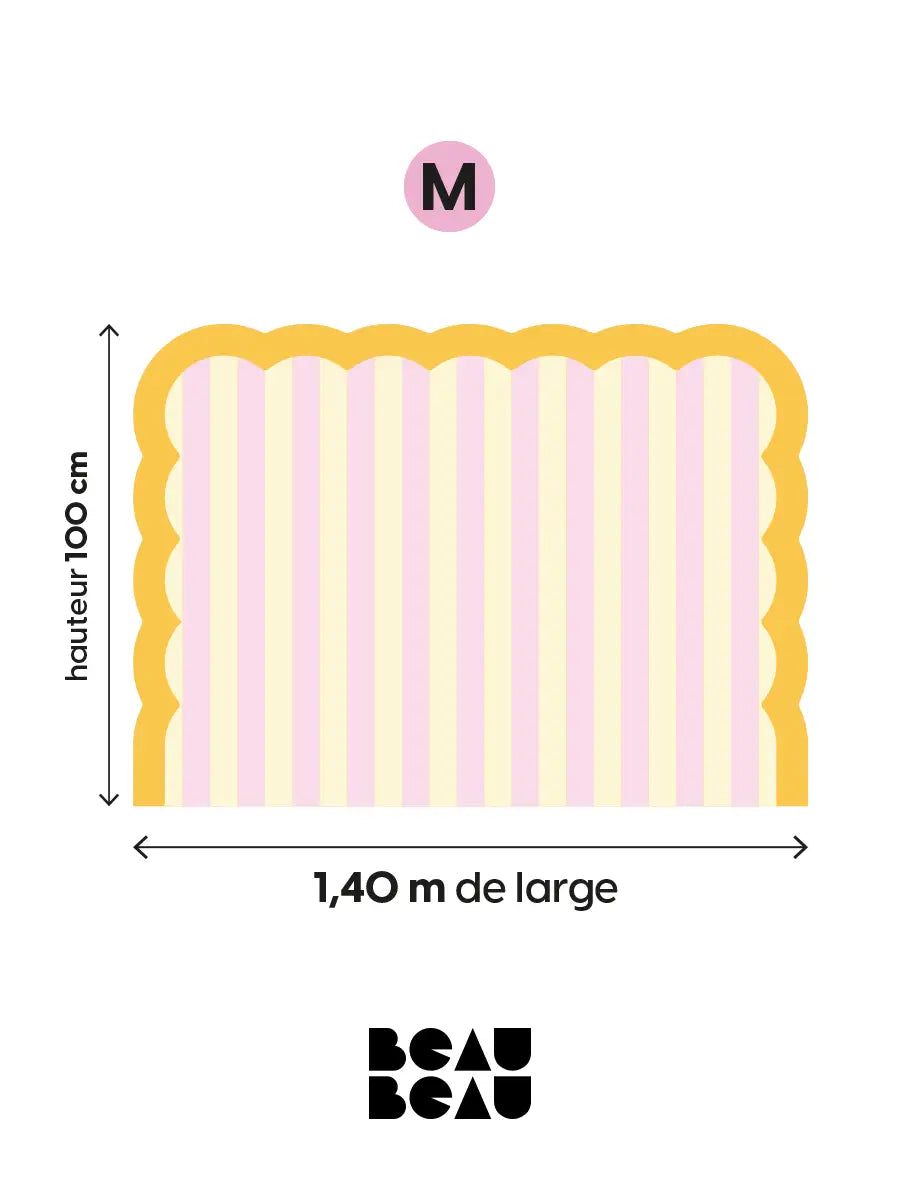 Tête de lit Nuage Jaune et Rose