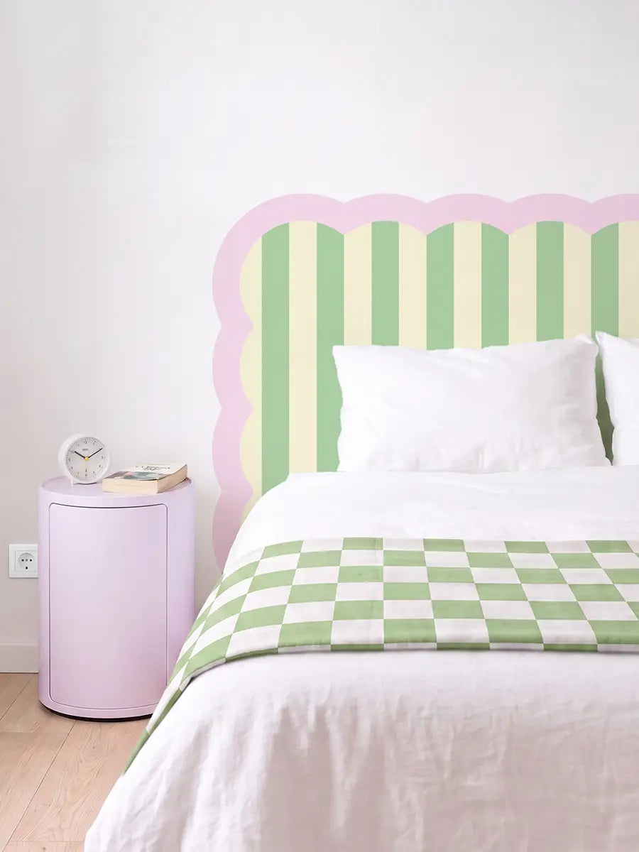 Tête de lit Nuage Rose et Pistachio