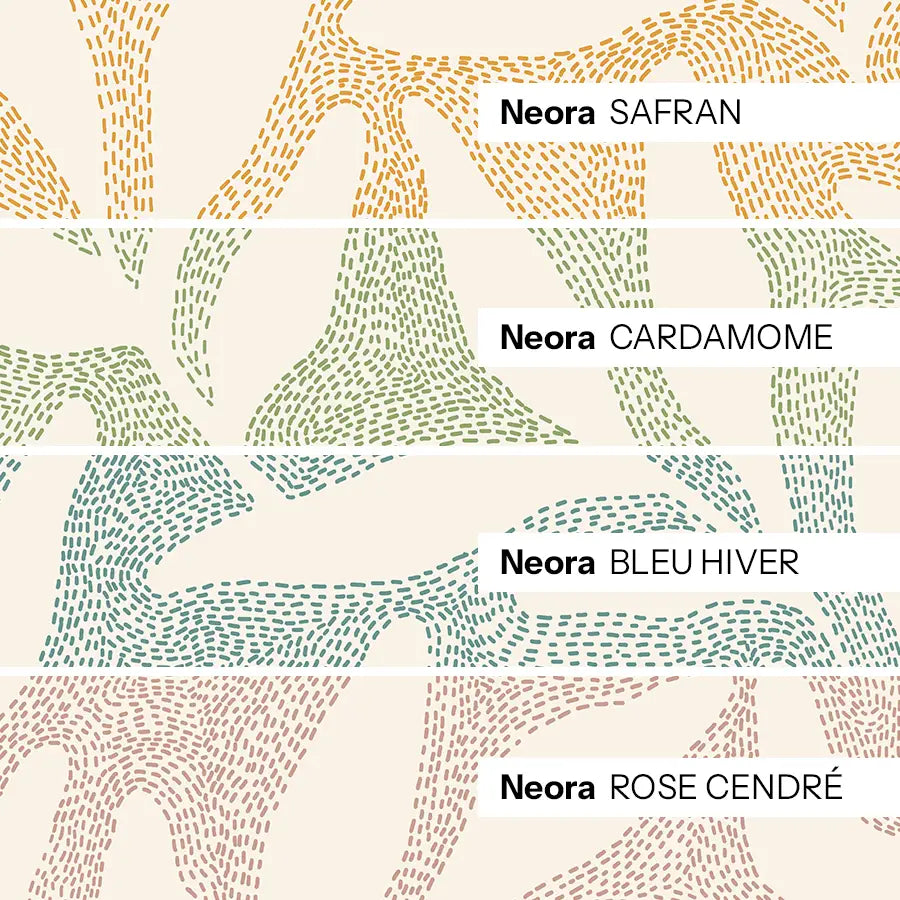 Papier peint feuilles Neora sur mesure