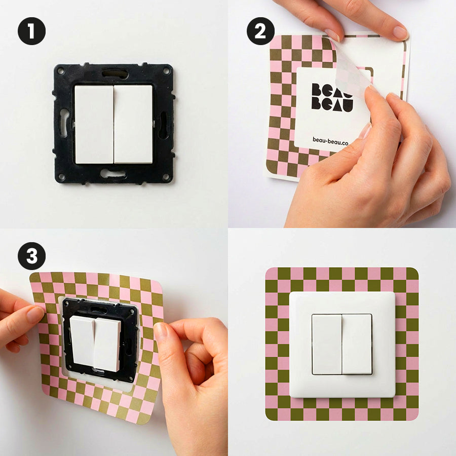 Décoration pour prises et interrupteurs en dégradé