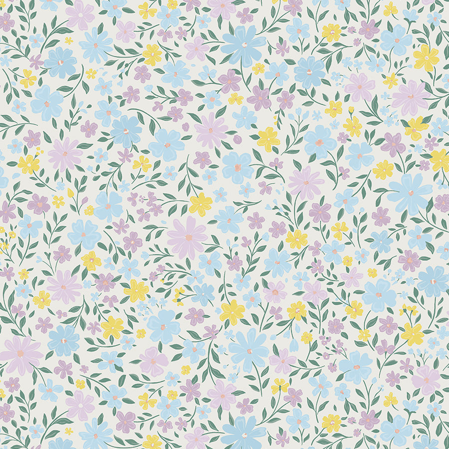 Papier peint fleuri Silena sur mesure