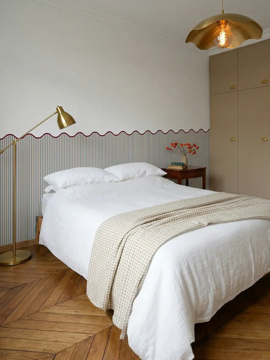 Soubassement Rayures fines Bleu fumé