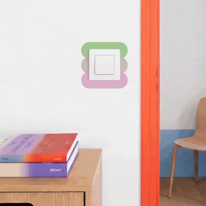 Décoration pour prises et interrupteurs en dégradé