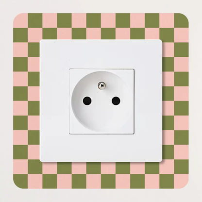 Décoration pour prises et interrupteurs Damier