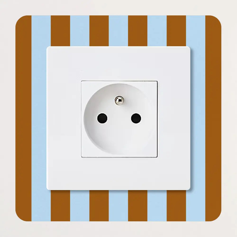 Décoration pour prises et interrupteurs Rayures bicolores