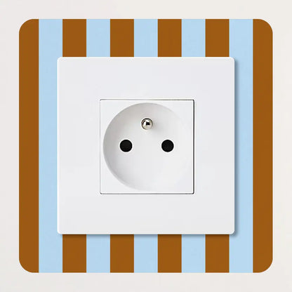 Décoration pour prises et interrupteurs Rayures bicolores