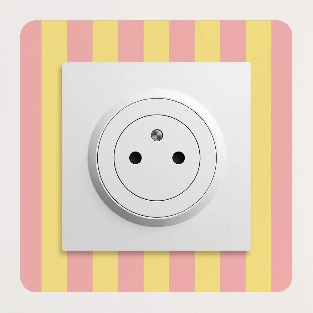 Décoration pour prises et interrupteurs Rayures bicolores