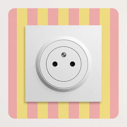 Décoration pour prises et interrupteurs Rayures bicolores