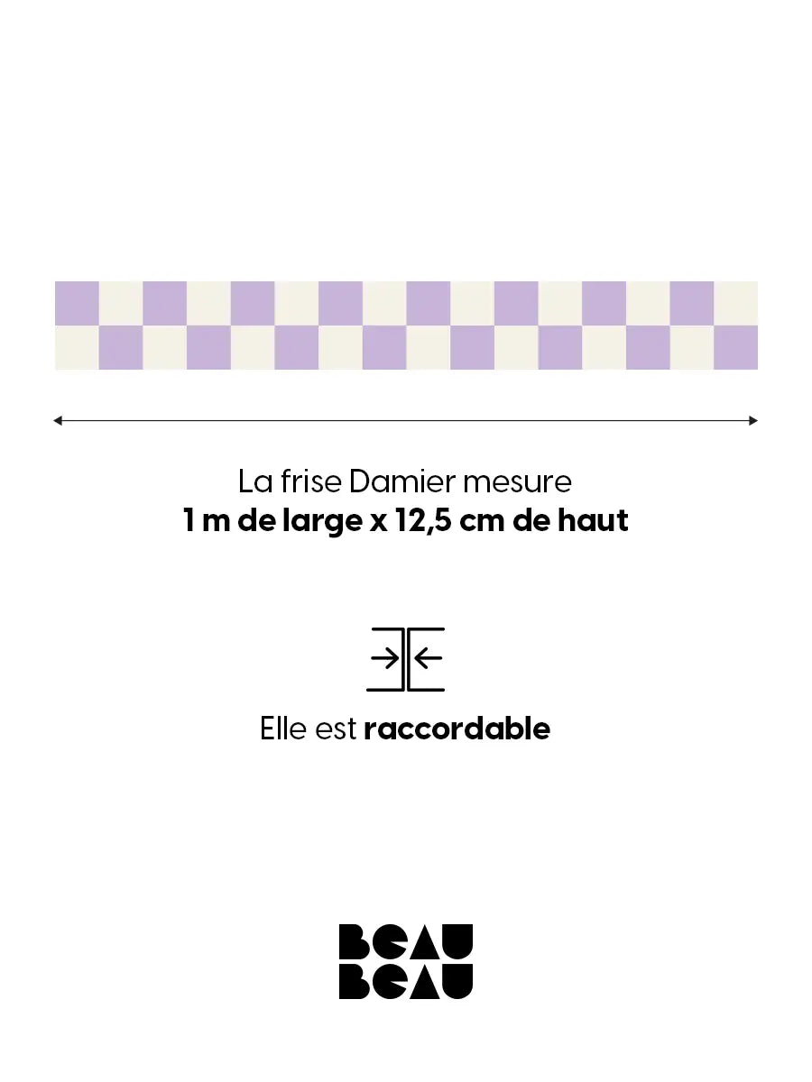Frise murale Damier