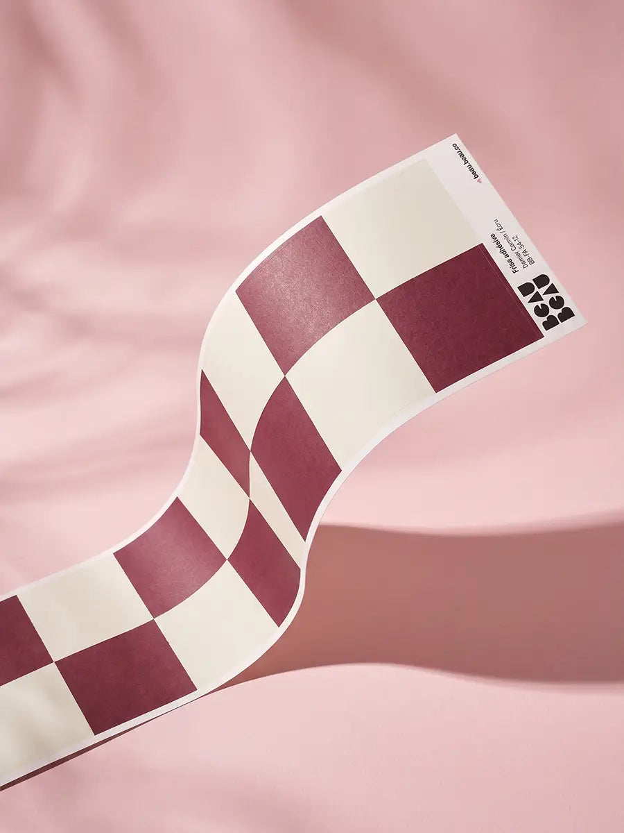 Frise murale Damier