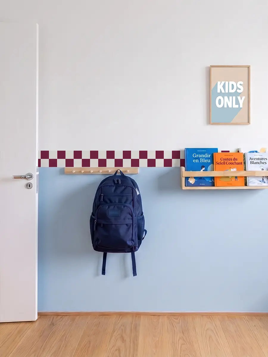 Frise murale Damier