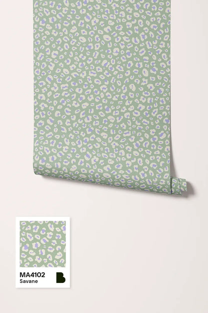 Papier peint Savane Vert Matcha