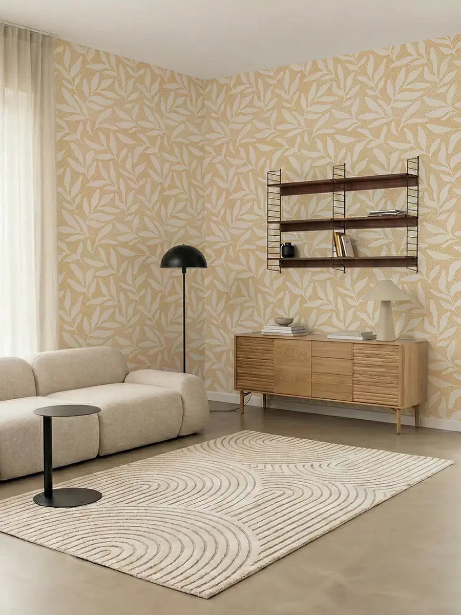 Papier peint feuilles Neora sur mesure