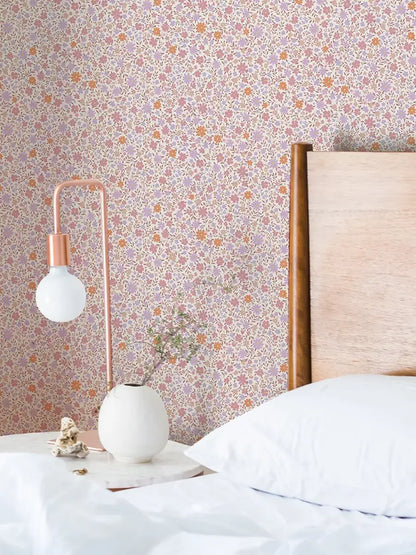 Papier peint fleuri Silena sur mesure