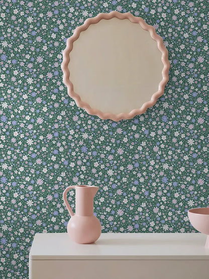 Papier peint fleuri Silena sur mesure