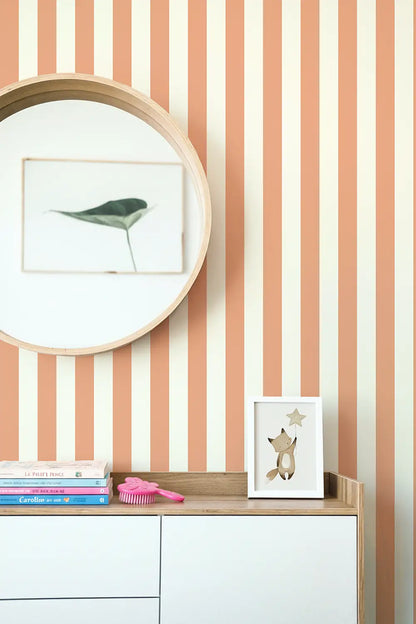 MG0100 | Papier peint Rayures Abricot