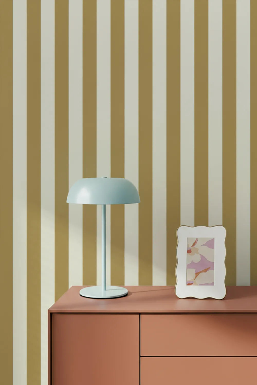 MG0101 | Papier peint Rayures Moutarde