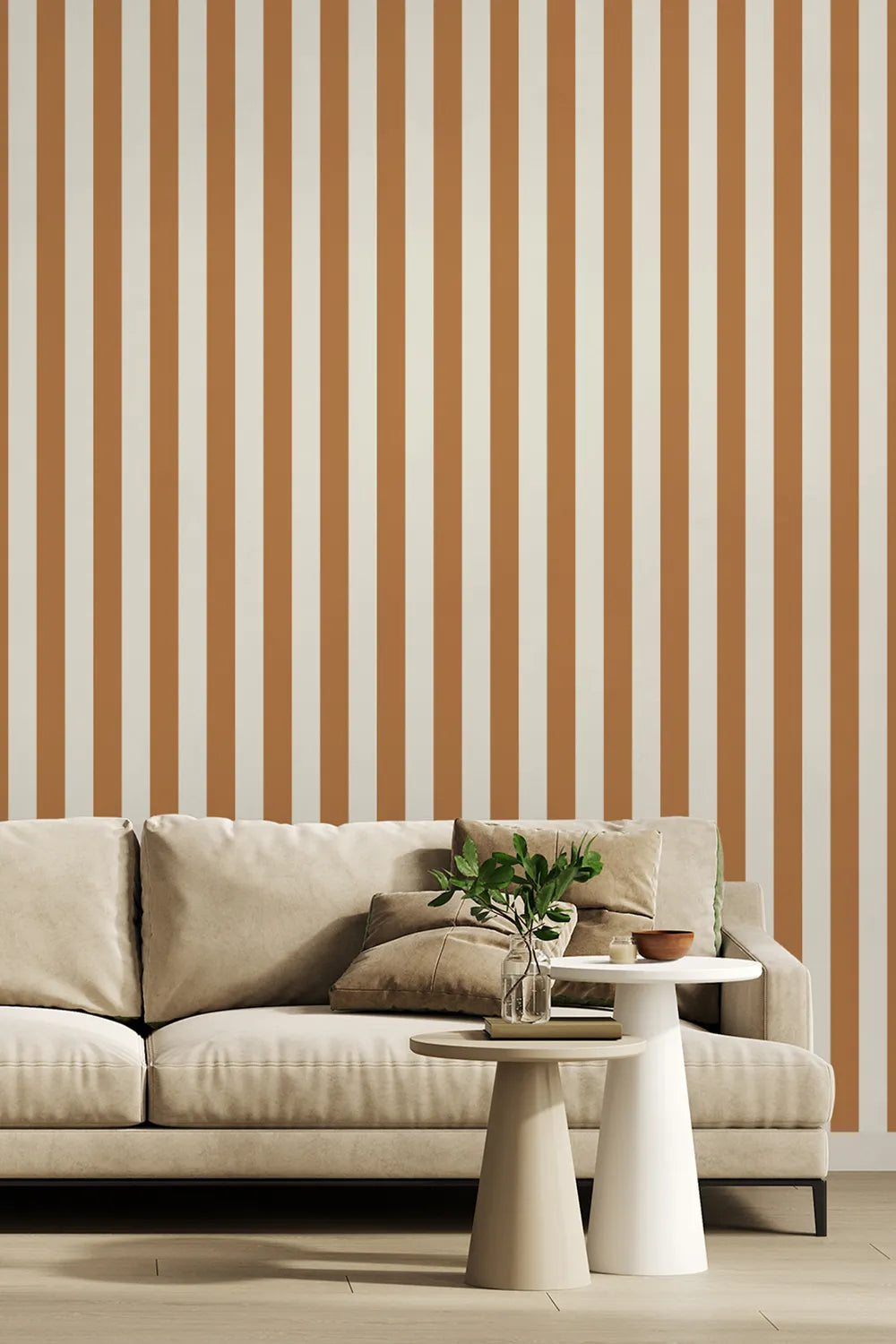 MG0102 | Papier peint Rayures Caramel