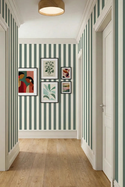 MG0103 | Papier peint Rayures Vert Sauge