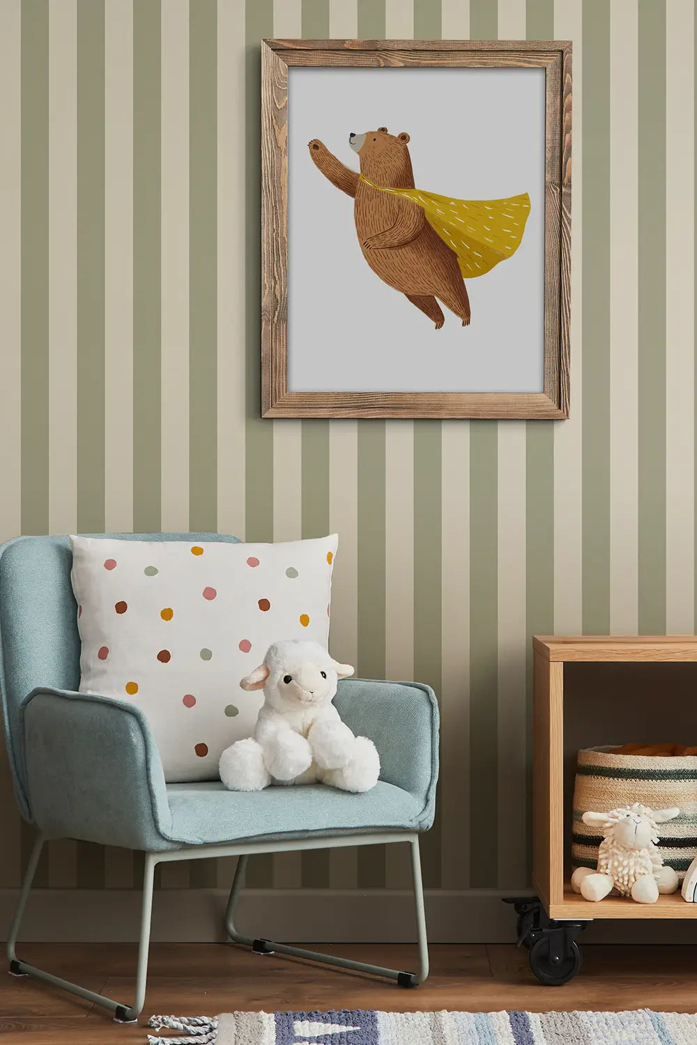 MG0104 | Papier peint Rayures Vert Matcha