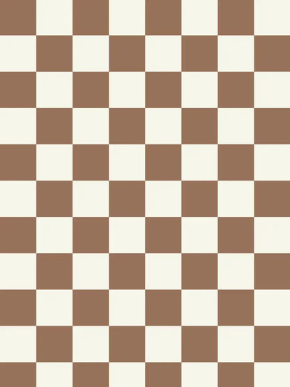 Papier peint Damier Moka