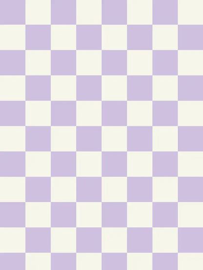 Papier peint Damier Lavande