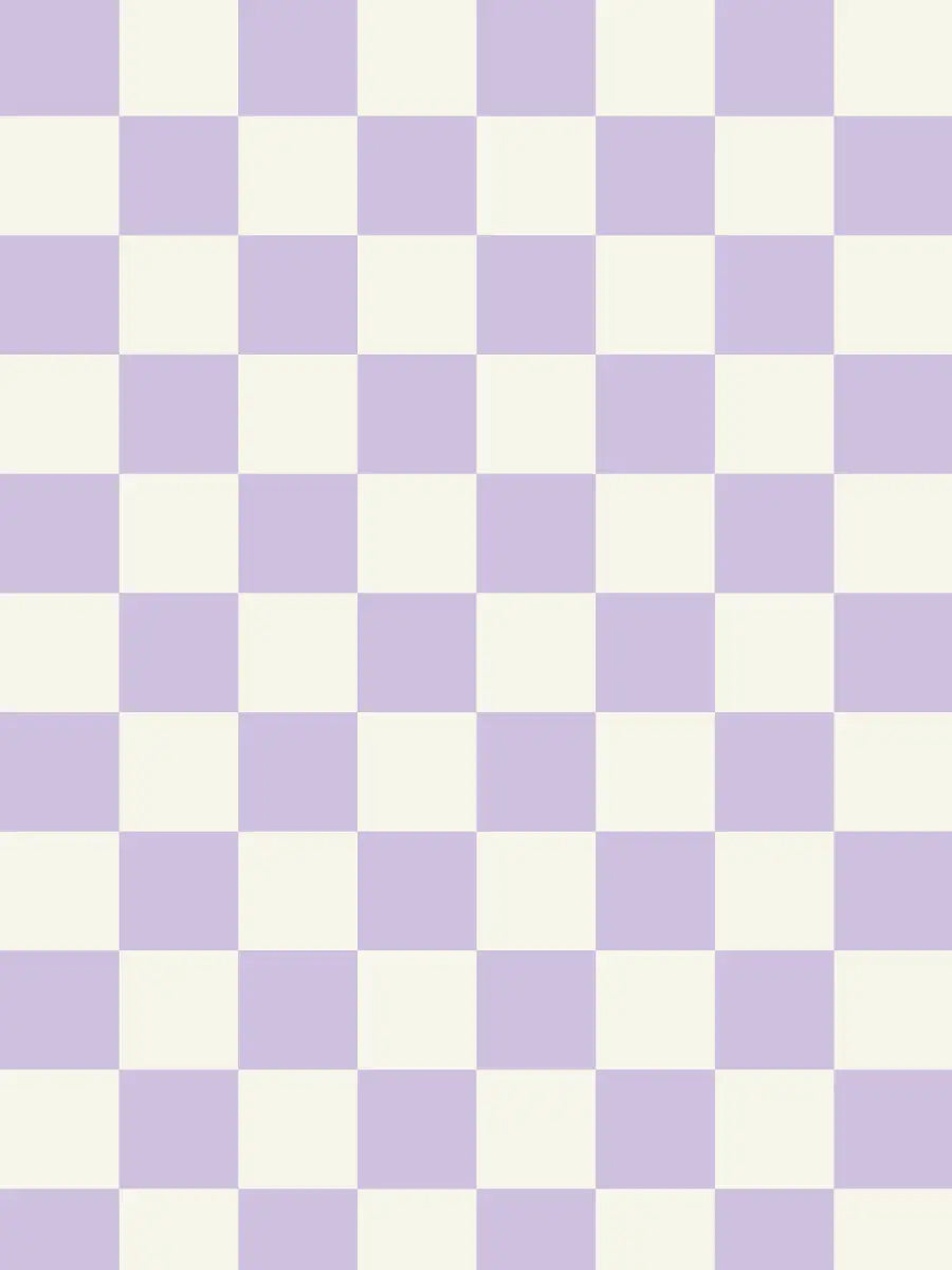 Papier peint Damier Lavande